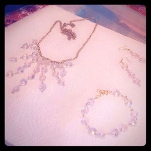 Custom heart jewelry set